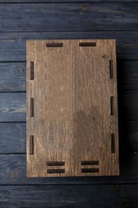 Wall Mount or Table Top Wooden Donation Box with Lock