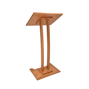 Kingdom Cultivated Pulpit – Oak Wood Church Stand