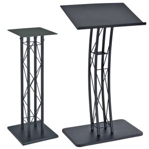 Legendary Collection Podium with KMStand2 – Black Metal Side Stand Table