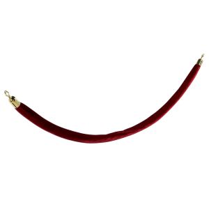 QueueWay QWAYROPE-21-6-2P Barrier Rope, 1-1/2 in x 6 ft, Red
