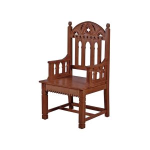Gothic Celebrant Chair Medium Walnut Stain