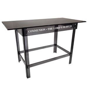 Kingdom Smoky Acrylic Personalized Communion Table: Tailored Elegance for Your Sanctuary