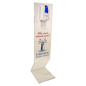 Kingdom Personalized Clear Acrylic Dispenser Stand - 4 1/2 High x 13 1/2 Wide