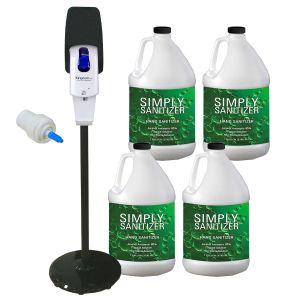 Touchless Hand Sanitizer Dispenser & 4 Gallons