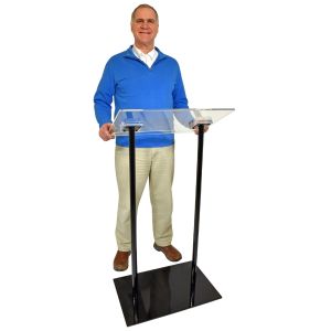 Inspire Podium Metal Double Column with Acrylic Top