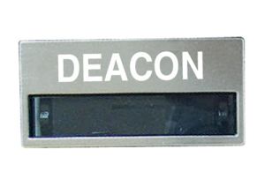 Deacon Badge with Name Window 1