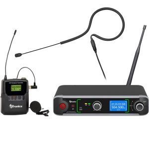 AVTronics 200 Channel Lapel Mic System with Black Ear-worn Microphone
