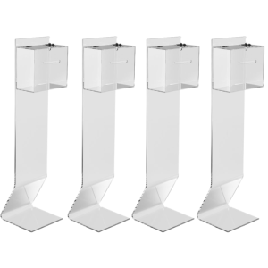 4 Acrylic Mounted Donation Boxes With Lock and Key