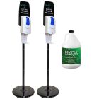 Package Deal! 2 Black Dispensers, 1 Gallon of Sanitizer with Free Personalization