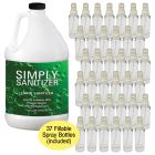 Premium 1-Gallon Hand Sanitizer Gel with 37 Empty Spray Bottles