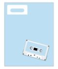 Audio Cassette Tape Laser Labels - Blue- 300 Pack