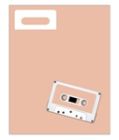 Audio Cassette Tape Laser Labels  - Orange 300 Packs