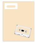 Audio Cassette Tape Laser Labels - Peach - 300 Packs