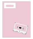 Audio Cassette Tape Laser Labels - 12 per Sheet - Pink - 300 packs