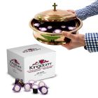 Elevate Communion Services with Our Brasstone Stainless Steel Communion Ware Set for Congregations of 120