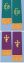 Purple & Green Reversible 90" Stole