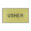 Gold Usher Engraved Badge 