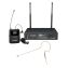Kingdom Wireless Multi-Channel Microphone System with Beltpack, Lapel Microphone, and Beige Earworn Microphone