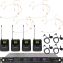 Kingdom V5 Wireless Microphone System with 4 Belt Packs with Lapels and Dual Ear Headworn