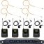 Kingdom V5 Professional Wireless Microphone System, 4 Belt Packs with Lapels, and 4 Ear-Worn KX7AK