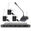 Kingdom V5 Wireless Mic System with 3 Beltpacks with Lapels, 1 Cardioid Podium