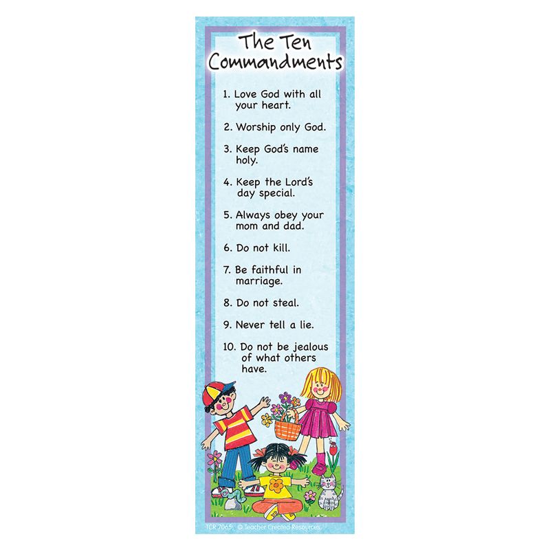 Ten Commandments Bookmarks - Pack of 36