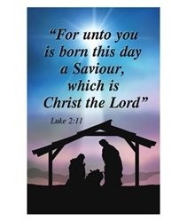 Full Color Church Bulletins - Choice of Designs - Pack of 100 : Nativity