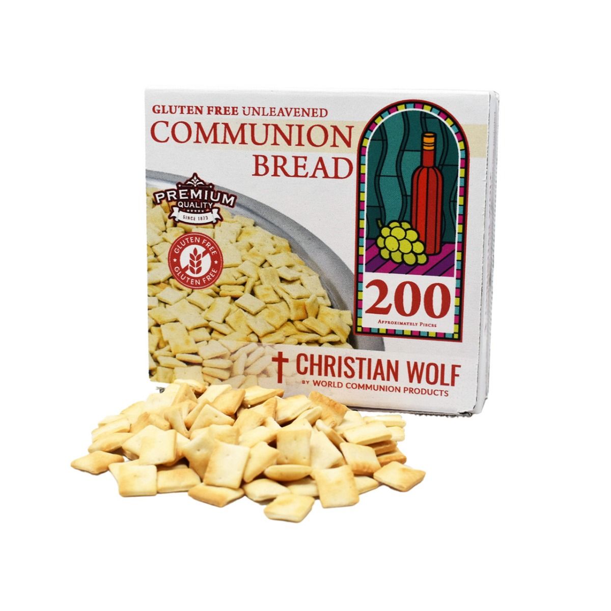 Christian Wolf Unleavened Gluten Free Bread For Communion (200 Pieces)