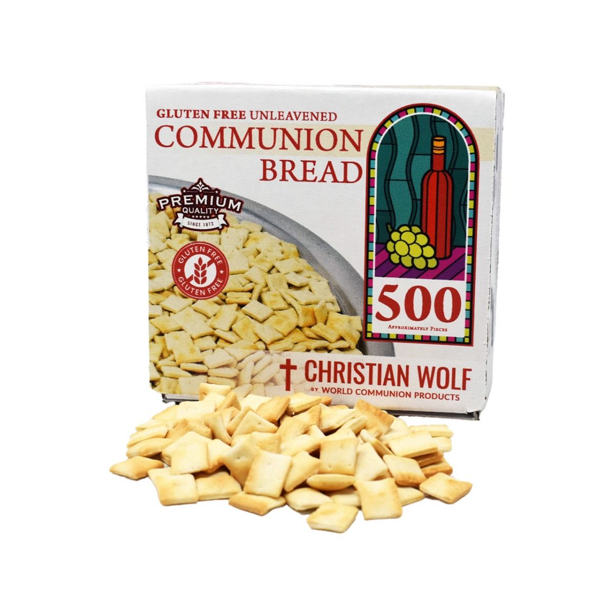 Christian Wolf Unleavened Gluten Free Bread For Communion (500 Pieces)