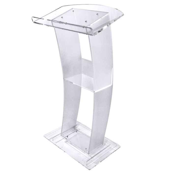 C Style Design Frosty Acrylic Lectern