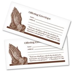 Church Offering Envelopes - Praying Hands