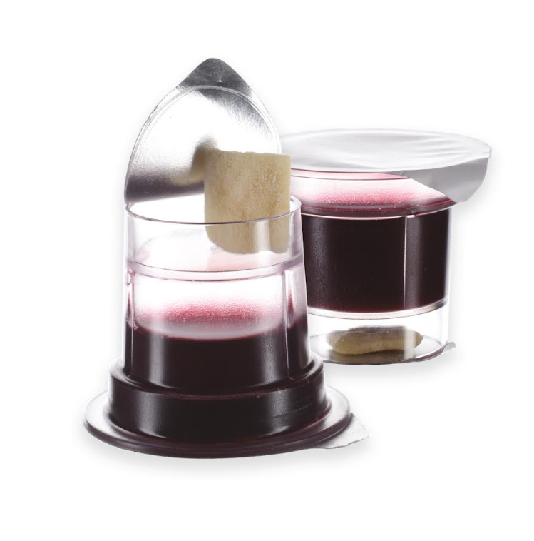 Pure Communion Prefilled Cups with Bread - 1600 Count