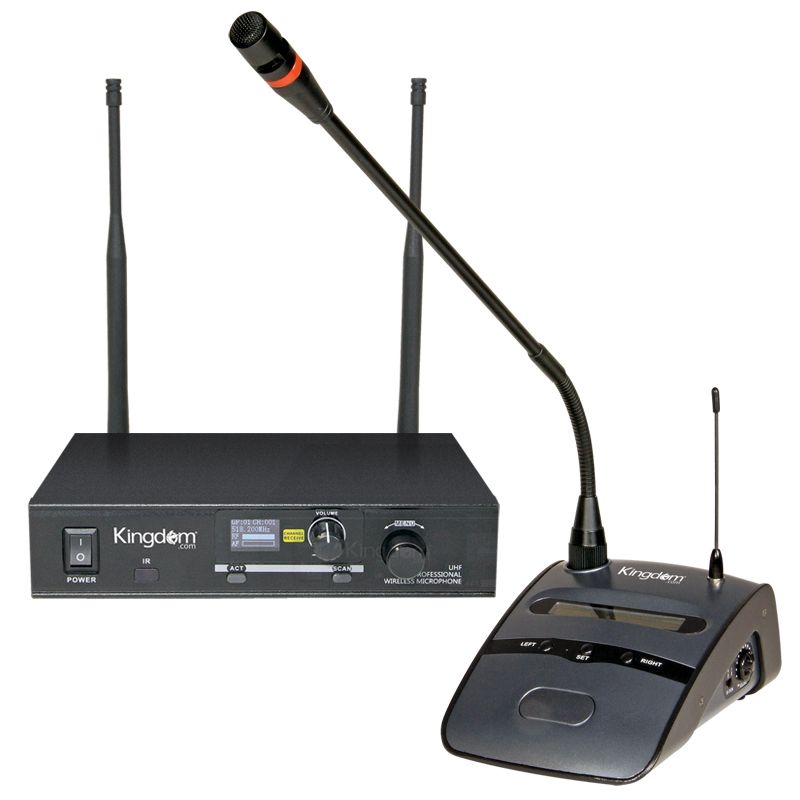 Kingdom Wireless Multi-Channel Mic System with Podium Mic | Superior Audio Clarity Awaits