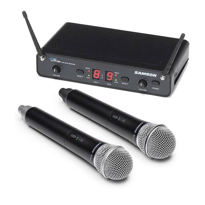 Samson Concert 288 Dual Handheld Wireless Microphone System - The Preferred Choice for Performers