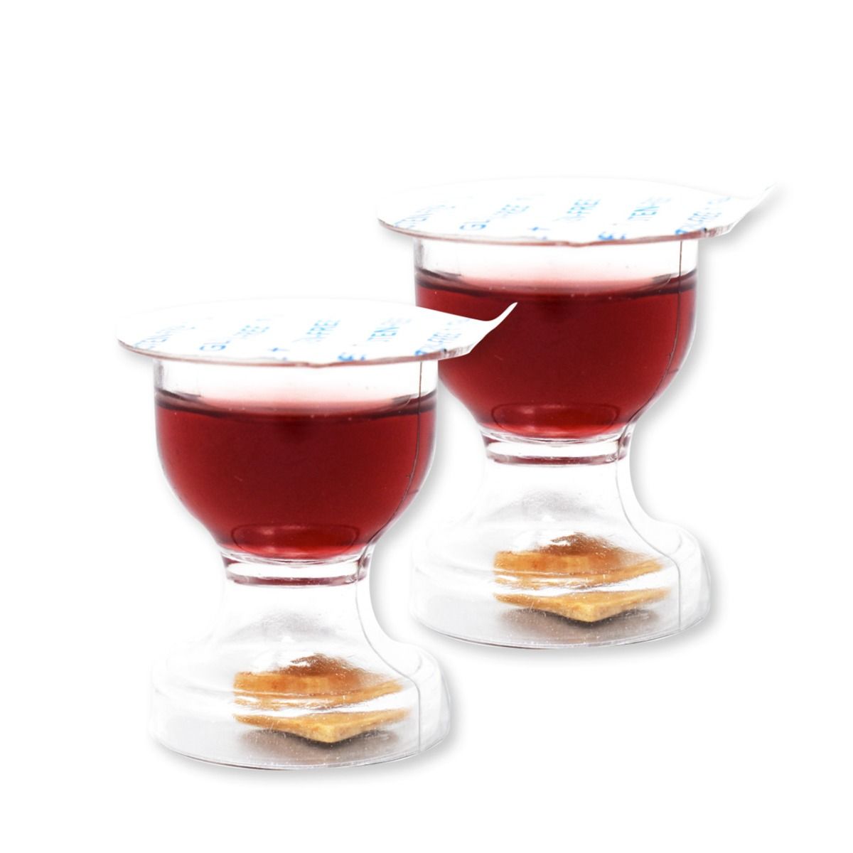 100 ct. Prefilled Chalice Style Communion Cups with WINE and Bread