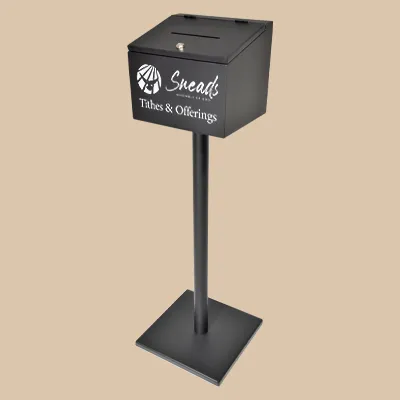 Metal collection box black