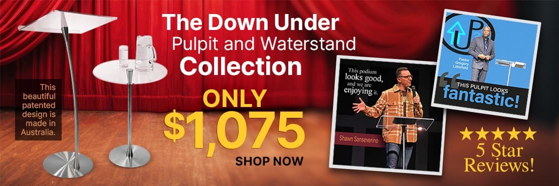 Down under pulpit and water stand KMLSCNWS
