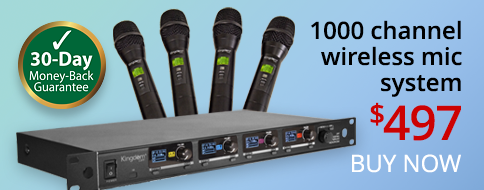 Kingdom V5 Wireless Mic System with 4 Handhelds